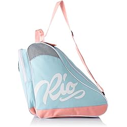 Mochila Patines En Linea Rio Roller Script Skate Bag, Bolsa de Tela y de Playa Unisex Adulto, Multicolor (Teal/Coral), 24x15x45 cm (W x H x L)