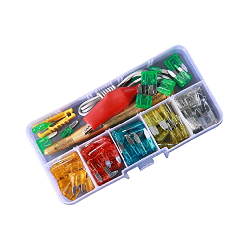 Probador de fusibles para automóvil, set de 60 piezas de repuesto en zinc de 5 A a 30 A miniatura 1
