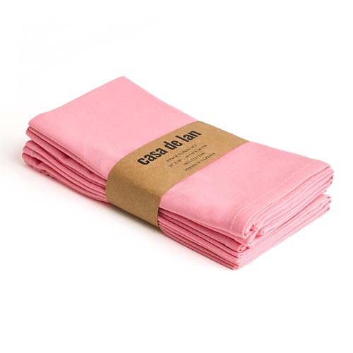 Set de 6 Servilletas de Tela Rosa 18x18 Pulgadas Algodón miniatura 1