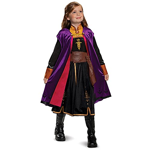 Disguise Disney Anna Frozen 2 Deluxe Girls' Halloween Costume, Kids Size Small (4-6x)