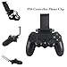 PS4 Controller Phone Clip, TAACOO Foldable Game Controller Clamp Mobile Phone Holder Smartphone Mount for Playstation 4 (Black)