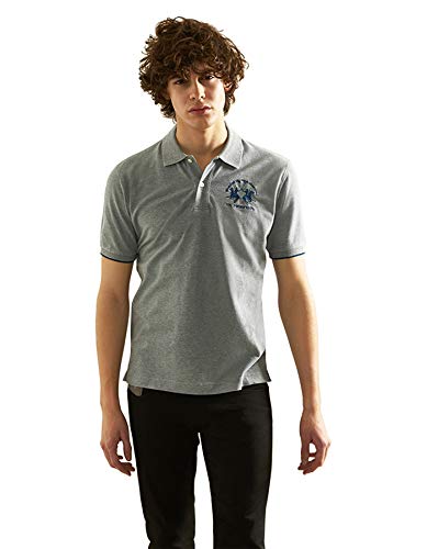 Lamartina Miguel Polo, Grau (Medium Heather Grey 01002), X-Large (Taglia Produttore:Xl) Uomo
