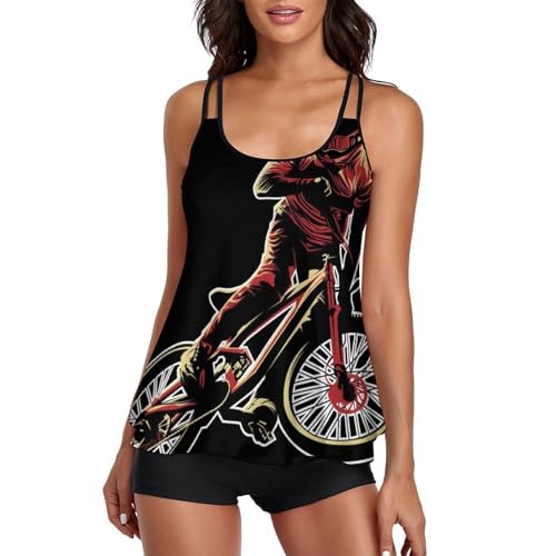 Maillot de Bain Tankini Femme Short Ensemble Bikini de Plage