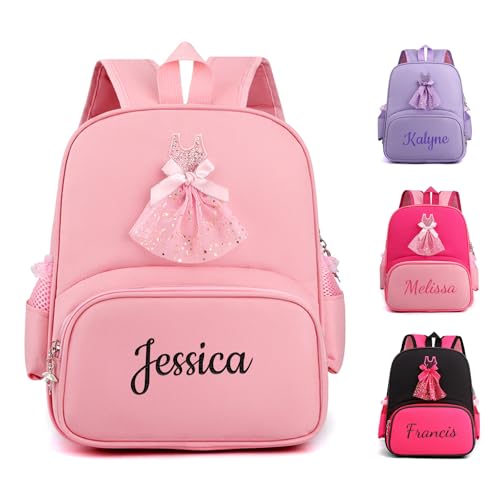 VRFASHION Personalized Ballet Dance Backpack for Dancer w/Embroidery Name