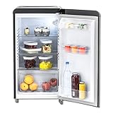 exquisit kühlschrank mit 4*-gefrierfach ks 15-5 a+++ Retro-Design EXQUISIT Kühlschrank - RKS 100-16RVA++ - mattschwarz - Retrooptik - 1242002001