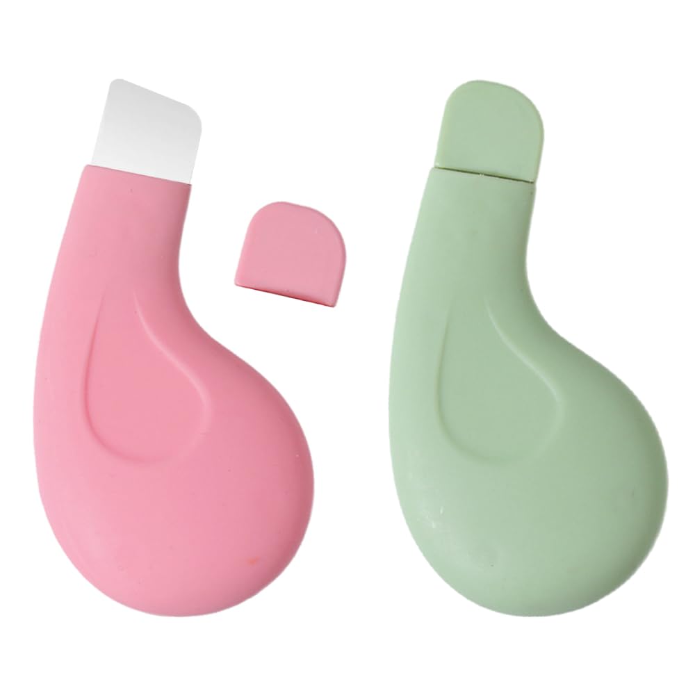 2PCS Nose Blackhead Remover Tool Portable Blackhead Scraper Deep Clean Skin Pore Spatula Face Clean Master for Women Men Black Head Shovel Facial Cleansing Tool