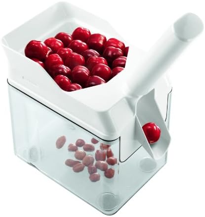 Leifheit Cherry Pitter with Stone Catcher Container | Cherry Stone Remover Tool
