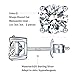 YODEWA Moissanite Stud Earrings for Women 925 Sterling Silver Hypoallergenic Butterfly Back 1 Pair DEF Color Lab Created Brilliant Round Moissanite Earrings (Silver 1CT)