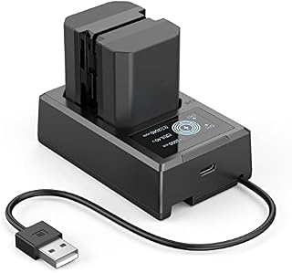SMALLRIG NP-FZ100 Zapasowe Baterie do Aparatu (2 sztuki) i Zestaw ładowarek do Wyświetlacza LCD, Akumulator dla Sony A7R IV, A7R III, A7 III, A7S III, A7C, A6600, A9, A9 II - 3824