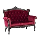 ソファ専門店 モデュロール (2人掛け 幅140cm 奥行68cm 高さ102cm) ロココソファ E1166シリーズ ロココ調 ソファー アンティーク風 姫系 大人可愛い 家具 猫脚 レリーフ コンパクト アーム 肘付き クッションシート