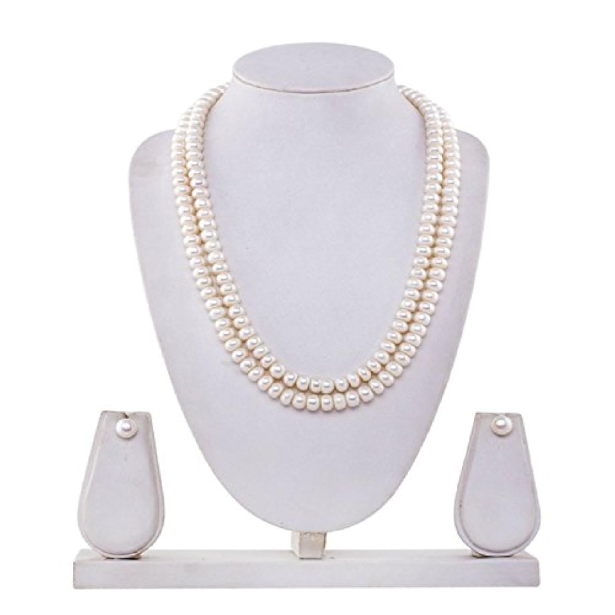 Elegant Double Line Pearl Necklace
