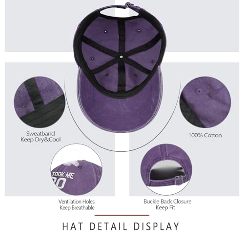 Image of 80th Birthday Gifts 80 Year Old Gifts Ideas for Men Women It Took Me 80 Years to Look This Good Hat Washed Cotton Hat