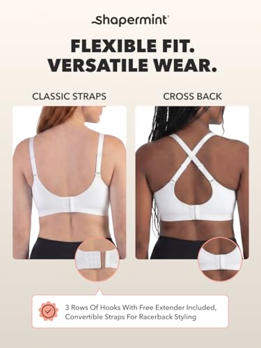 Image of SHAPERMINT Wireless Bras for Women No Underwire - Small to Plus Size Bralettes with Support and Natural Lift