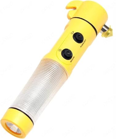CARIZO 5 in 1 Car Emergency Tool with Hammer + LED Flashlight + Safety Belt Cutter + Magnet Surface & Torch Compatible with Compatible withd Eco Sport