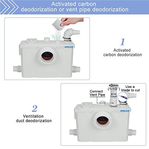 700W Macerator Pump For Macecrating Toilet Sewerage Sump Pump For Basemnet Room Toilet Upflush Waste Water Marine Toilet Disposal Laundry Sink Shower #TOP5