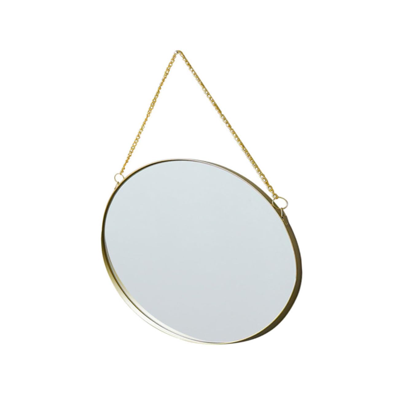 Miroir mural décoratif suspendu rond en verre pour entrée et chambre élégante