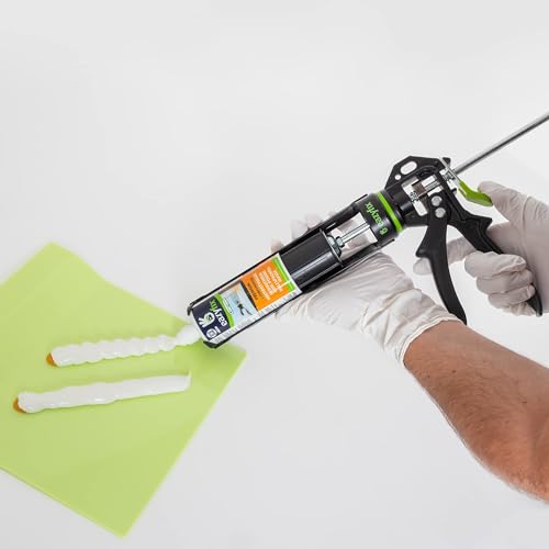 EAZYFIX® - Premium Holzkitt, Holzspachtelmasse - 2 Komponenten Spachtelmasse für Holz im Aussenbereich, Holzspachtel, Holzleim, Fertigspachtel, Holzpaste, Holzkit, Holzreparatur - 150ml