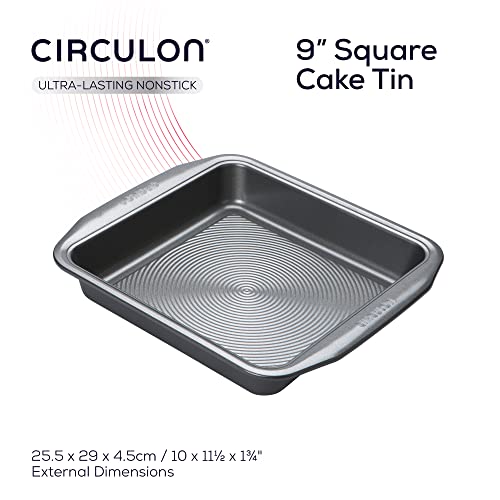 Circulon Momentum Square Cake Tin, 9-Inch, Grey - Durable Bakeware for Perfect Baking - Image 6