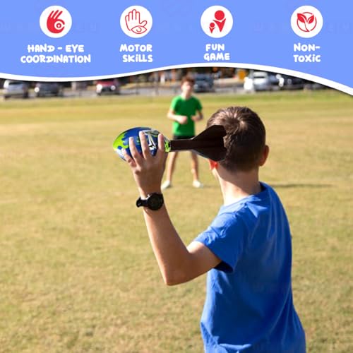 Image of Wembley Missile Foam Rocket Toys for Kids with Whistling Sound Aerodynamic Rocket Ball Fly High Action Launcher Outdoor Toys Gift for Boys Girls (Blue)