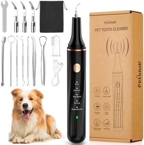 Kit de limpieza dental ultrasónico Petbank para perros y gatos, e...