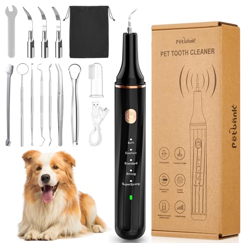 Petbank Limpiador dental ultrasónico para perro y gato, limpiador...