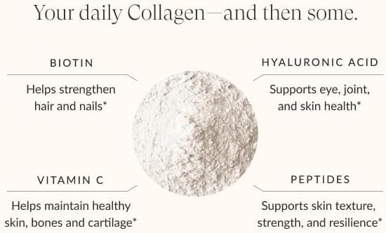 Beam Collagen Powder, Collagen for Women, Collagen with Hyaluronic Acid, Collagen Peptides Type 1 and 3, with Biotin, Grass Fed Bovine, Third-Party Tested, Best for Coffee, Vitamin C, 60 Servings - Image 5