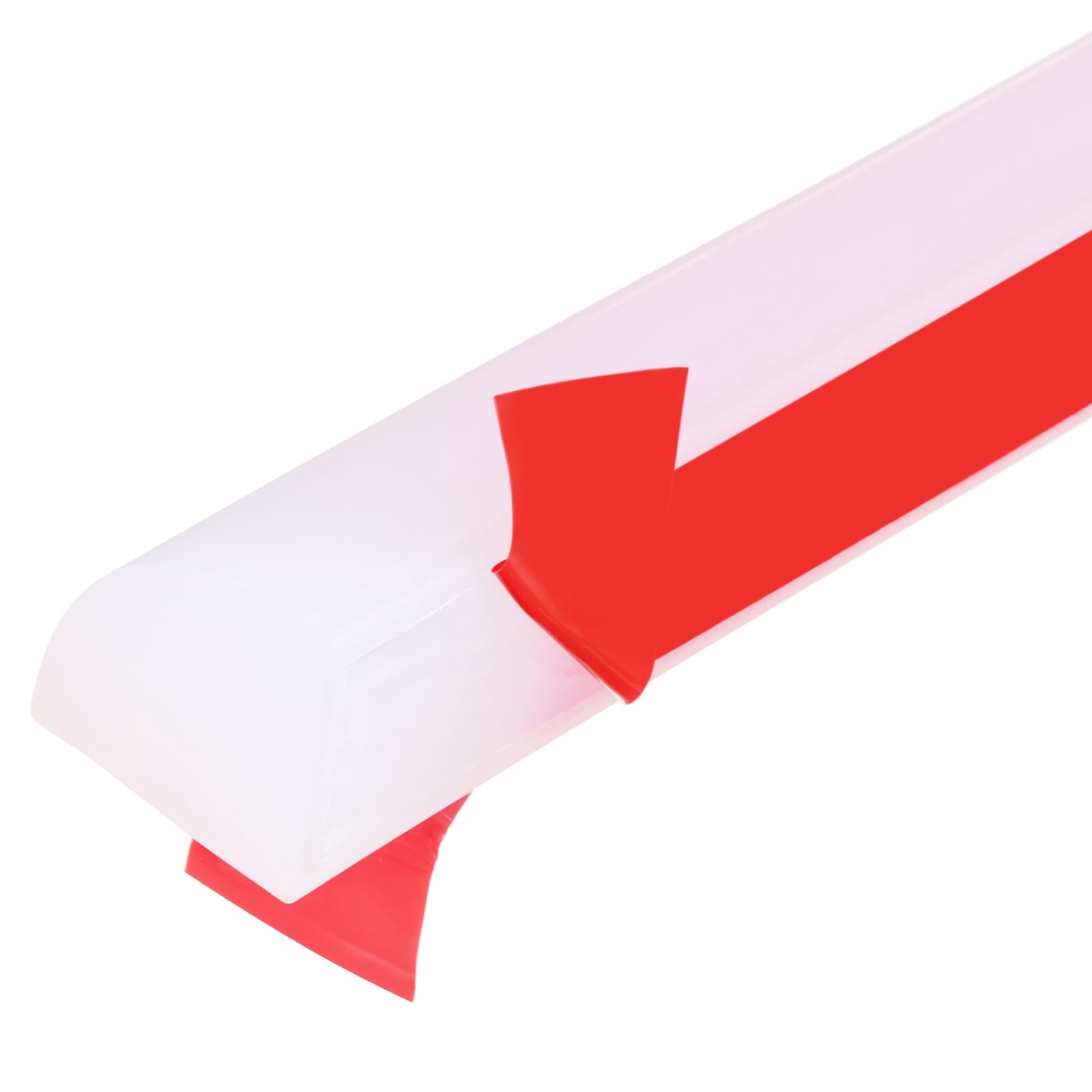 sourcing map 118 Inch Flexible Quarter Round Molding, Flexible Molding Trim, Double-Sided Silicone Peel and Stick Trim Self-Adhesive Shower Water Barrier for Floor Corner, Tub, Clear