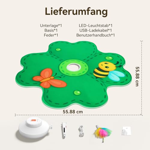 FEELNEEDY Katzenspielzeug, Spielzeug für Indoor, Versteckspielzeug für Kätzchen, Whack a Mole Motion, Elektronisches Katzen Spielzeug für Übungen