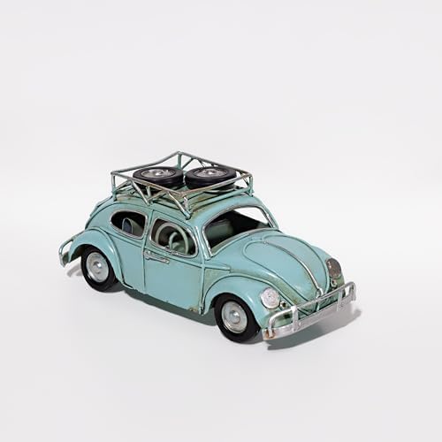 Miniatura Carro Azul em Metal 14x7x7 cm – Estilo Retrô e Decorativo, Carro Clássico