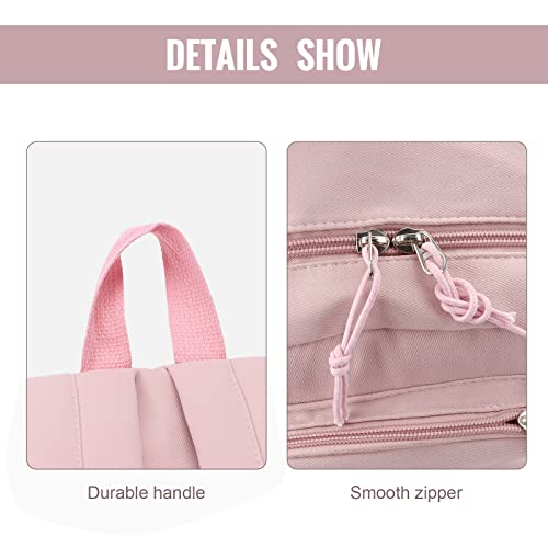 Mochila Kawaii escolar rosa con accesorios colgantes estéticos 6