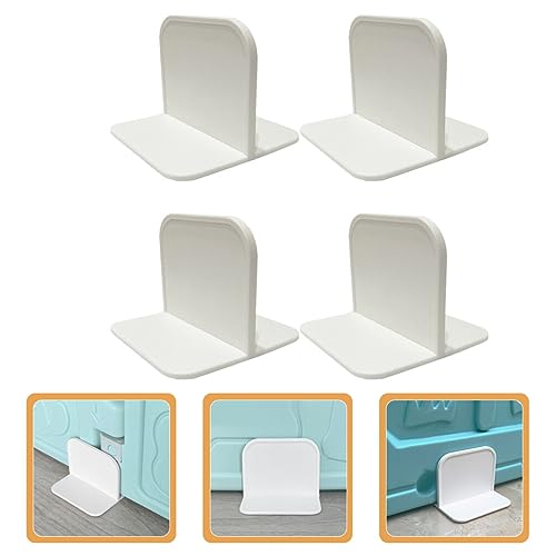 Image of SOLUSTRE 4 Pack Playpen Stabilizers Adhesive Playpen Fixator Plastic Base Feet Support Secure to Floor Baby Play Pen Stabilizer 2.75 X 2.75 X 2.16 in