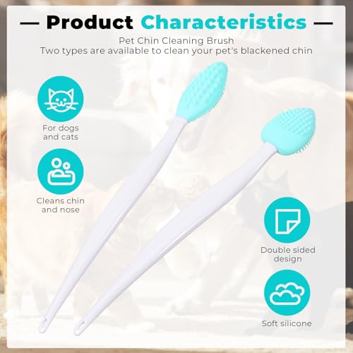 LLOUSSAK 4 peças de tratamento para acne e queixo, escova preta de silicone macio, para esfoliação d