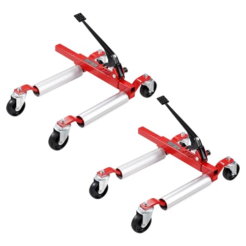VEVOR Chariot de Manutention de Voiture 680 kg, Chariot Déplace Voiture à Cliquet, avec Roues Rotatives à 360 °, Aide à la Manœuvre Positionnement pour...