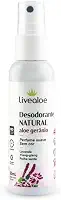 Desodorante Natural Aloe Gerânio 60Ml, LiveAloe