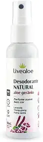 Desodorante Natural Aloe Gerânio 60Ml, LiveAloe