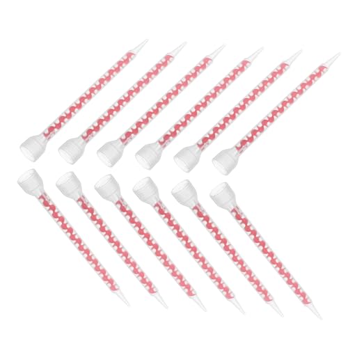 HOMSFOU Applicatore Di Ugello Per Calafataggio in Plastica 12 Pezzi, Miscelatore Di Resina Epossidica Design a Spirale, Strumento Di Finitura Per Sigillante Riutilizzabile Per Piastrelle e Fai Da Te