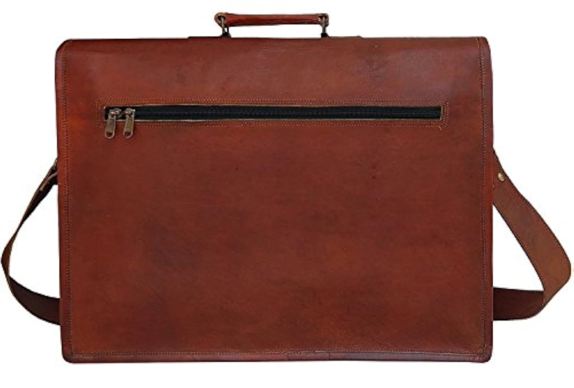 Genuine Leather Laptop Office Messenger Bag, Unisex