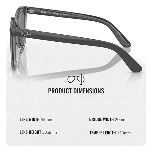 Image of Ray-Ban RB4401D Square Shaped Sunglasses for Men & Women with Official RAYBAN Eyewear Kit