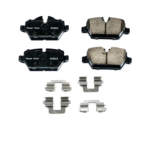 Image of PowerStop Rear Brake Pads for Mini Cooper Countryman 2011-16 | Mini Cooper Paceman 2013-16 - Z17 Ceramic Brake Pads with Installation Hardware, 17-1554