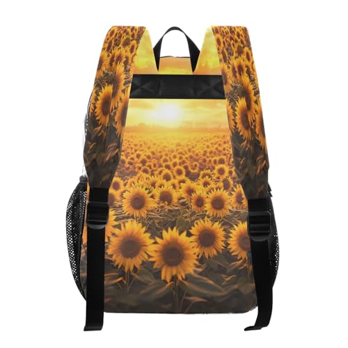 Clear Backpack for School Sunset Sunflower Transparent Bookbag for Girls See Through PVC Boy Backpacks3