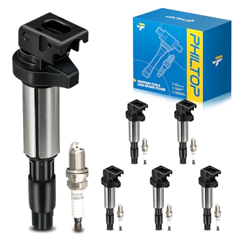 Image of PHILTOP 6 Ignition Coil & 6 Spark Plugs Set Fit for BMW X3 /5 Z4 530i 325xi