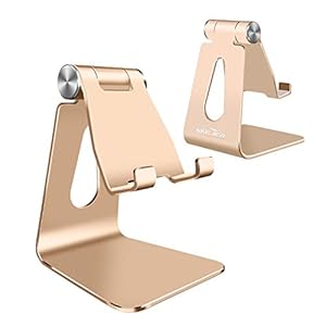 SKEJER Adjustable Cell Phone Stand, Phone Holder,Tablet Stand Dock,Aluminum Desktop Compatible with iPhone 12 iPad…