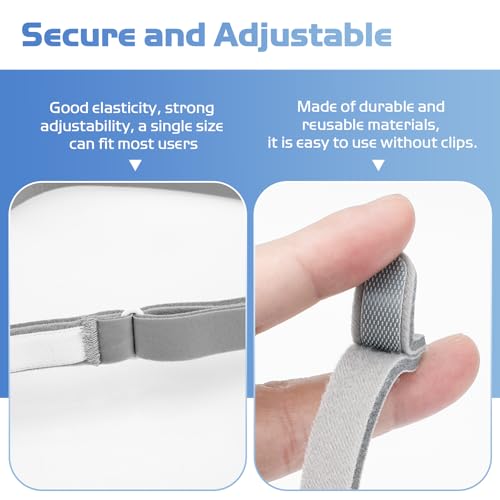 2 Packs Replacement Nuance Pro Headgear Compatible with Philips Respironics Nuance Pro Gel Nasal Pillow CPAP Mask, Standard Size Adjustable Head Strap fit for Philips Nasal Mask Strap - Thumbnail 4