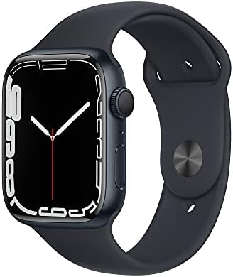Apple Watch Series 7 [GPS 45mm] Smart Watch w/Midnight Aluminum Case with Midnight Sport Band. Fitness Tracker, Blood Oxygen & ECG Apps, Always-On Retina Display, Water Resistant