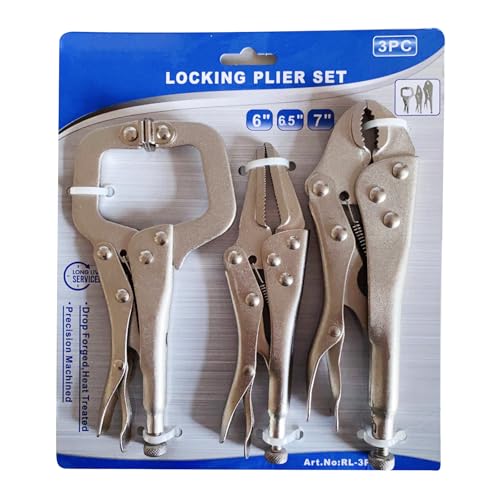 3Pcs Heavy Duty C Clamp Assorted Locking Welding Clamp Locking Pliers Set For Hand Repair Tool Woodworking Accessories