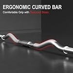 Yaheetech Barbell Set - Olympic Curl Bar & Weights (66LB, 55LB, 44LB) with Chrome Finish & Black Color - Image 5