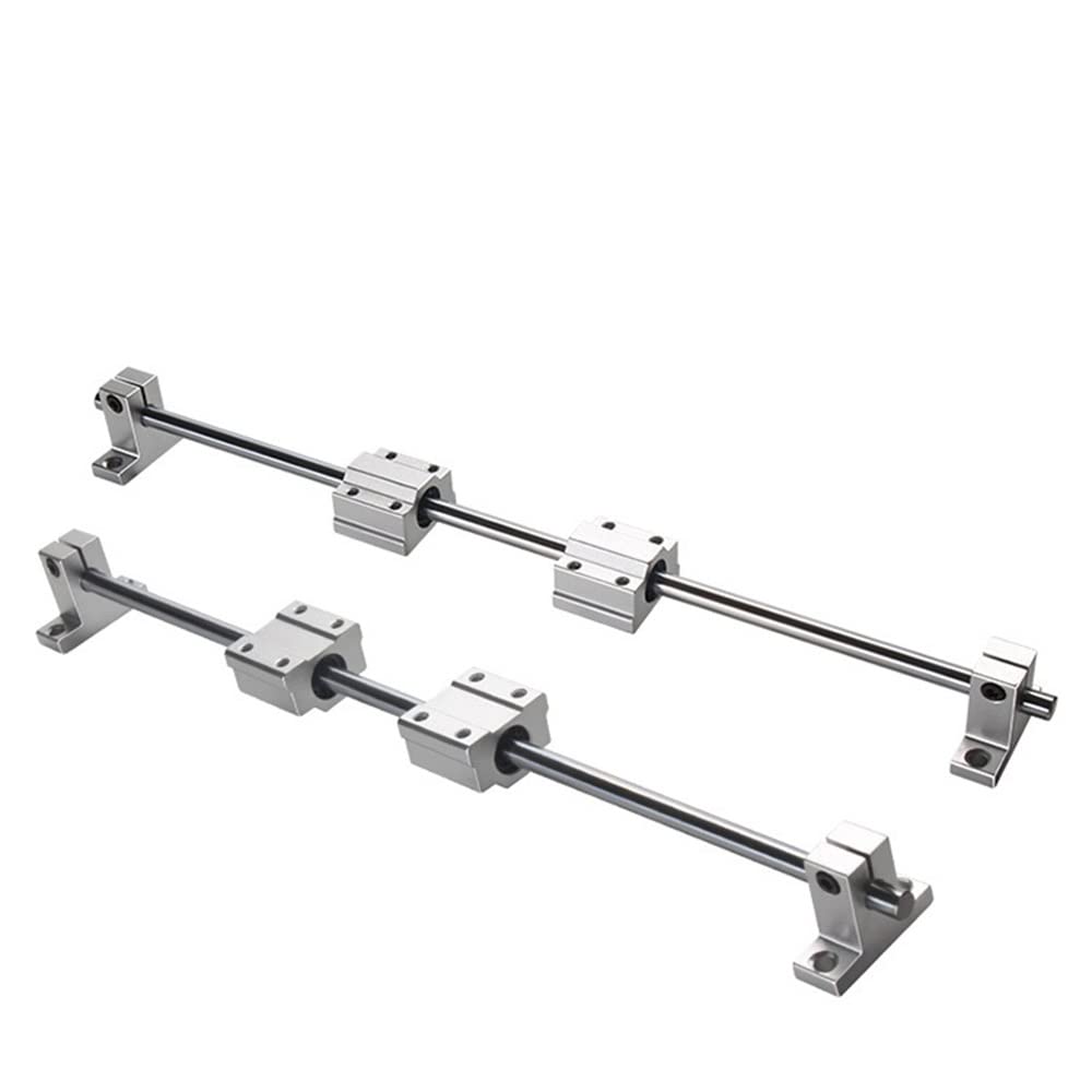 Camino Lineal, C8UU Soje Lineal de rodamiento Lineal, Vertical 200 500 mm Eje Liso de Forma Lineal for CNC 3D Ensamblaje 2Set (Size : 200mm)
