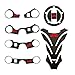 IGRYONSL Fuel Tank pad Carbon Tank Cap Sticker Tank Pad Fork Triple Tree Upper Clamp Decal for SU&ZUKI GSXR GSX-R 600 750 1000 K3 K4 K5 K6 K7 K8 K9 L17