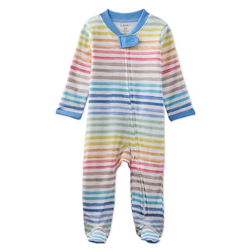 Image of Butterblu Baby Boys' Scout Sleep & Play 100% Organic Cotton Footed Zip Front Sleeper Pajamas for Baby Boys