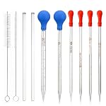 TaimeiMao – 8 Stück Transfer Pipette 0.5ml 1ml 2ml 3ml 5ml 10ml,Glas Pip